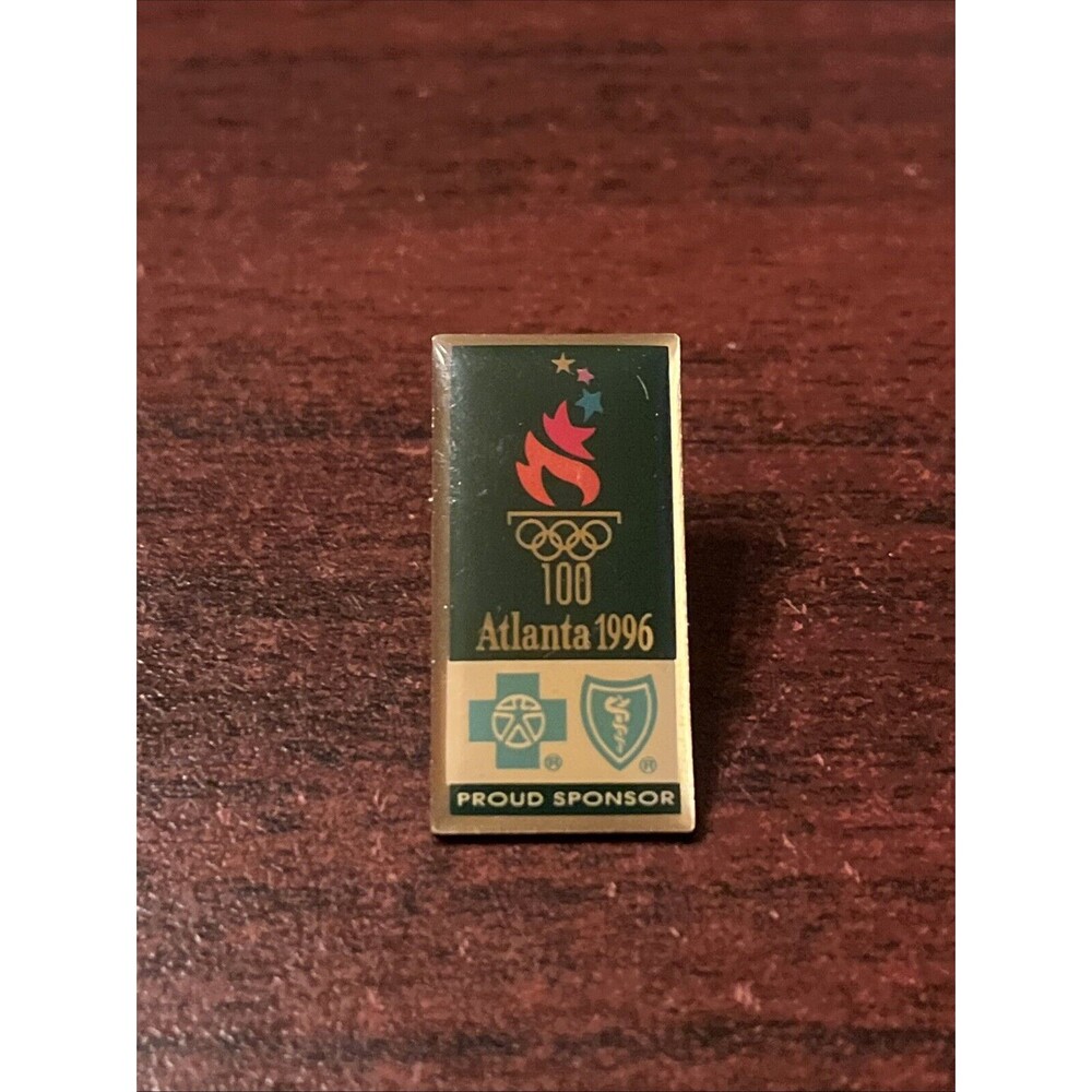 1996 Atlanta‎ Olympics BlueCross BlueShield Sponsor Insurance Lapel Hat Pin